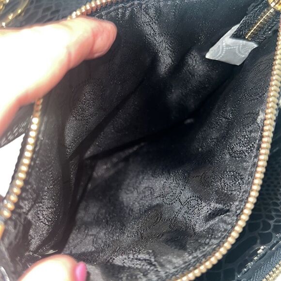 Michael Kors Fulton Black Python Embossed Leather Crossbody - Picture 12 of 16